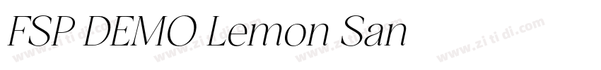 FSP DEMO Lemon San字体转换 FSP DEMO Lemon San字体转换